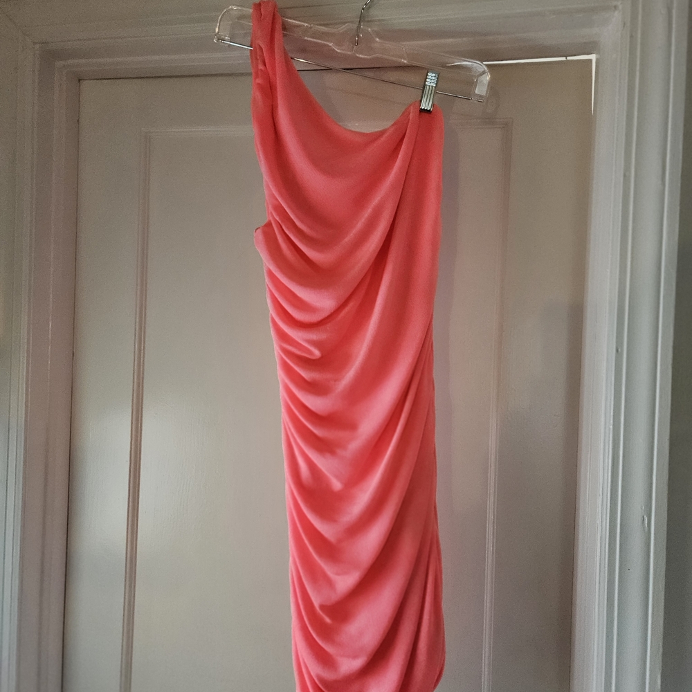 Amazon Vibrant Pink One-Shoulder Dress